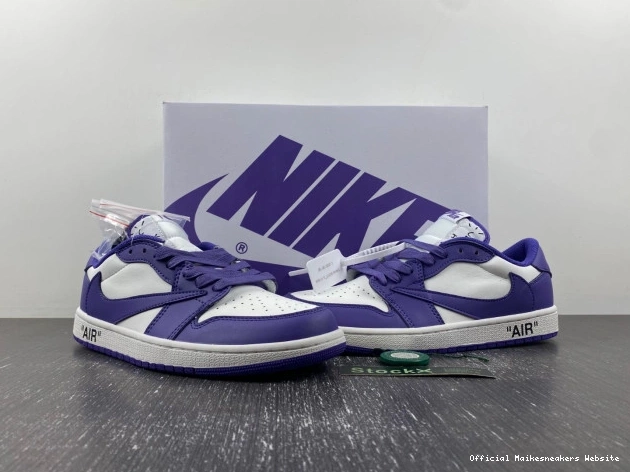 Official Maikesneakers AIR JORDAN OFF-WHITE DM7890-386 TRAVIS X 1 SCOTT X CUSTOM 0627